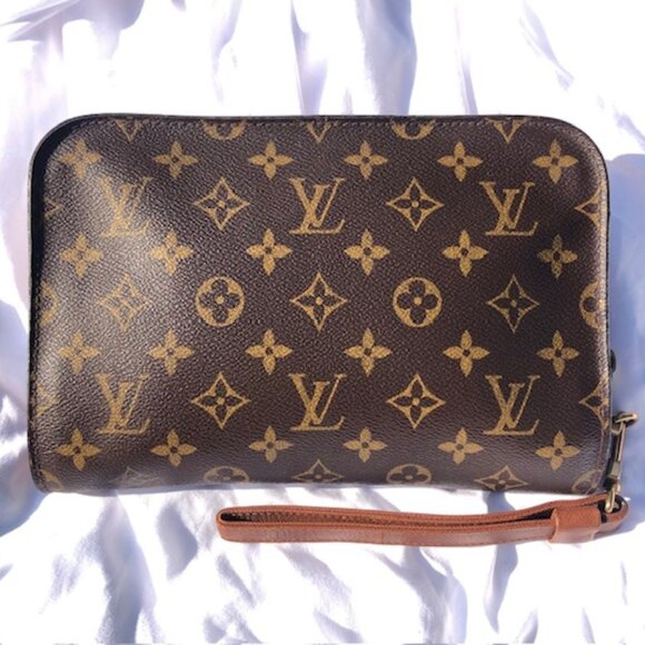 Louis Vuitton Orsay Pochette Monogram Clutch Handbag Vintage Authentic AR0939 - Picture 1 of 15